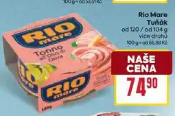 Billa Rio Mare Tuňák od 120/ od 104 g nabídka