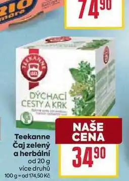 Billa Teekanne Čaj zelený a herbální od 20 g nabídka