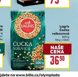 Billa Lagris Čočka velkozrnná 500 g nabídka
