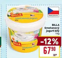 Billa BILLA Smetanový jogurt bílý 1kg nabídka