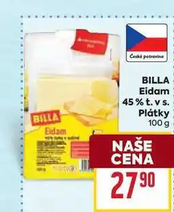 Billa BILLA Eidam 45% t. vs. Plátky 100 g nabídka