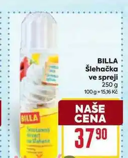 Billa BILLA Šlehačka ve spreji 250 g nabídka