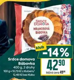 Billa Srdce domova Bábovka 400 g nabídka