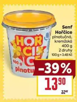 Billa Senf Hořčice plnotučná, kremžská 400 g nabídka