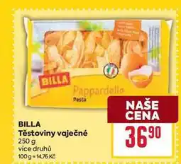 Billa BILLA Těstoviny vaječné 250 g nabídka