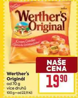 Billa Werther's Originál od 70 g nabídka