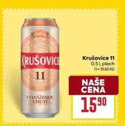 Billa Krušovice 11 0,51, plech nabídka