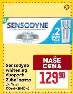 Billa Sensodyne whitening duopack Zubní pasta 2x 75 ml nabídka