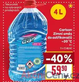 Billa Carlson Zimní směs do ostřikovačů -20°C 4l nabídka