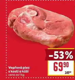 Billa Vepřová plec s kosti a kůží cena za 1kg nabídka