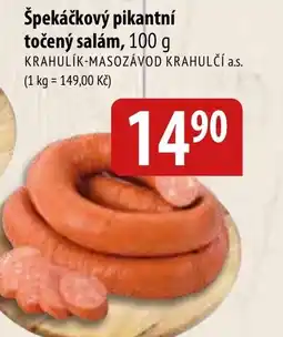 Bala Špekáčkový pikantní točený salám nabídka