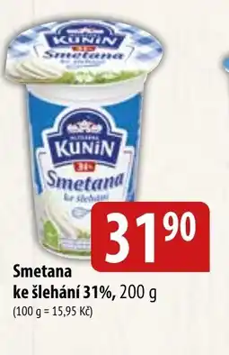 Bala KUNIN Smetana ke šlehání 31% nabídka
