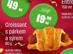 BonVeno Croissant s párkem a sýrem 80 g nabídka