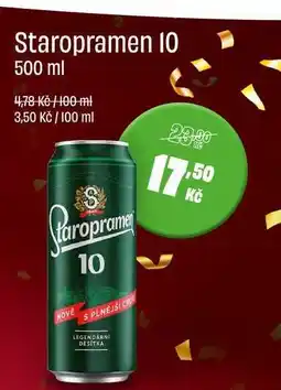 BonVeno Staropramen 10° 500 ml, plechovka nabídka