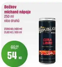 BonVeno Božkov míchané nápoje 250 ml nabídka