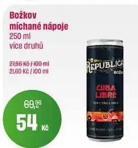 BonVeno Božkov míchané nápoje 250 ml nabídka