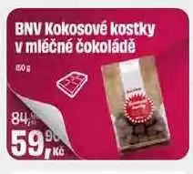BonVeno BNV Kokosové kostky v mléčné čokoládě 60g nabídka
