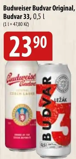 Bala Budweiser Budvar Original, Budvar 33 nabídka