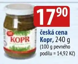 Bala Česká cena Kopr nabídka