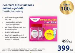 Benu CENTRUM Kids gummies malina + jahoda nabídka