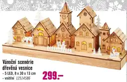 Hornbach Vánoční scenérie dřevěná vesnice nabídka