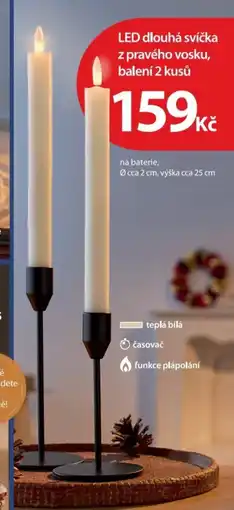 NKD LED dlouhá svíčka z pravého vosku nabídka