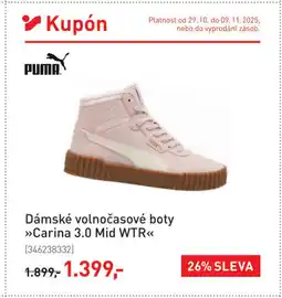 Intersport PUMA Dámské volnočasové boty Carina 3.0 Mid WTR nabídka