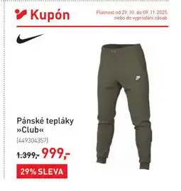 Intersport Pánské tepláky Club nabídka