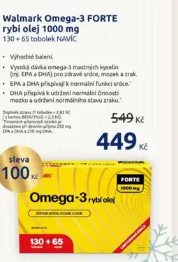 Benu Walmark Omega-3 Forte rybí olej nabídka