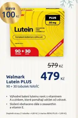 Benu Walmark Lutein Plus nabídka
