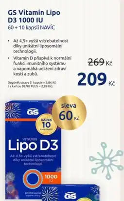 Benu GS Vitamin Lipo D3 1000 IU nabídka