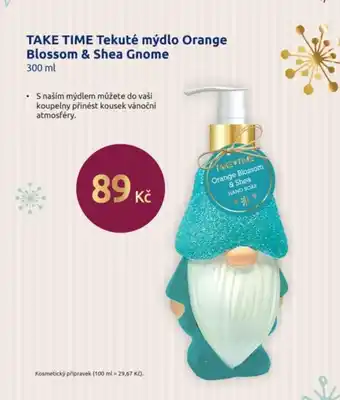 TAKE TIME Tekuté mýdlo Orange Blossom & Shea Gnome