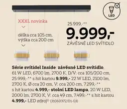 XXXLutz Závěsné led svítidlo nabídka