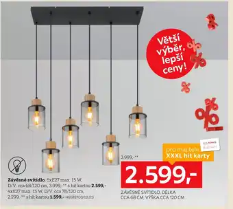 XXXLutz Závěsné svítidlo nabídka