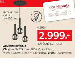 XXXLutz Závěsné svítidlo Clayton nabídka