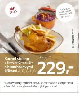 XXXLutz Kachní stehno s červeným zelím a bramborovými šiškami A, C, G, L, O nabídka