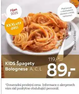 XXXLutz KIDS Špagety Bolognese A, C, L nabídka