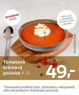 XXXLutz Tomatová krémová polévka A, G nabídka