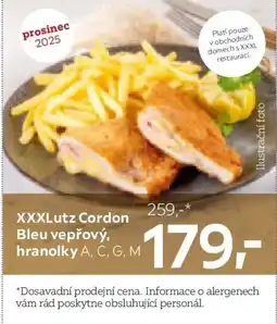 XXXLutz XXXLutz Cordon Bleu vepřový, hranolky A, C, G, M nabídka