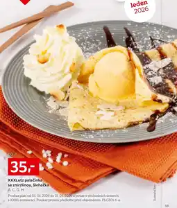 XXXLutz XXXLutz palačinka se zmrzlinou, šlehačka A, C, G, H nabídka