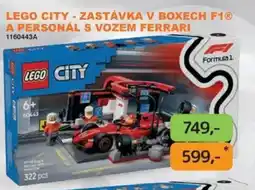 Dráčik LEGO City - Zastávka v Boxech F1® a personál s vozem ferrari nabídka