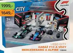 Dráčik LEGO City - Garáž F1® A vozy mercedesamg a alpine nabídka