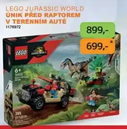 Dráčik LEGO Jurassic World - Únik před raptorem v terénním autě nabídka