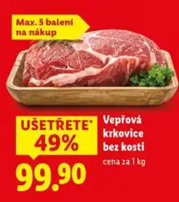 Lidl Vepřová krkovice bez kosti nabídka