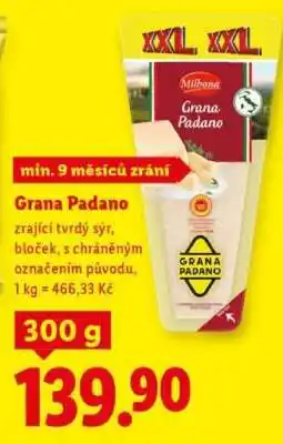 Lidl Milbona GRANA PADANO nabídka