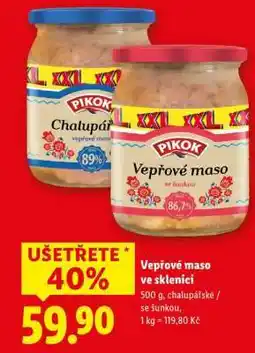 Lidl Vepřové maso ve sklenici nabídka