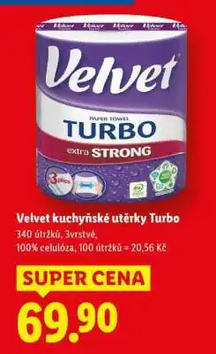 Lidl Velvet KUCHYŇSKÉ UTĚRKY TURBO nabídka