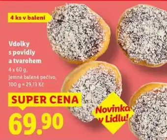 Lidl Vdolky s povidly a tvarohem nabídka