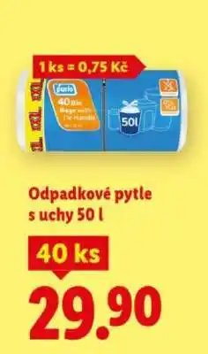 Lidl Odpadkové pytle s uchy 50 l nabídka
