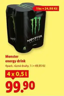 Lidl Monster Energy drink nabídka